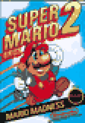 Super Mario Bros. 2 cartridge label